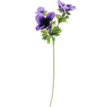 Künstliche Anemone mit Stiel und Blättern