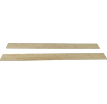 Zwei Holzbretter mit Bohrlöchern