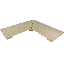 Eckverbindung aus Holz für Treppen