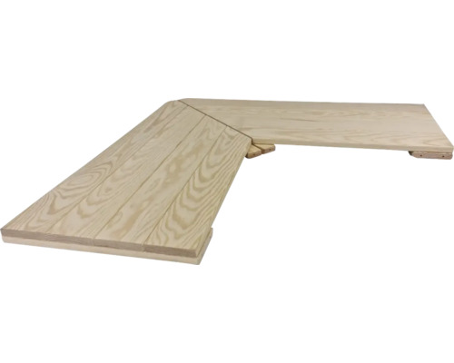 Eck-Tischplatte aus Holz