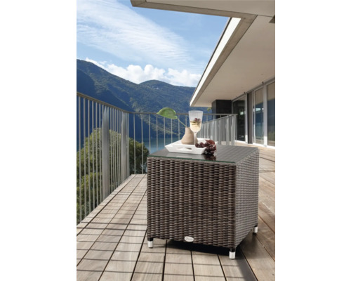 Beistelltisch Destiny AUCKLAND 45x45x45cm, Polyrattan, bronze