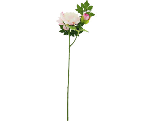 Fleur artificielle pivoine avec feuilles