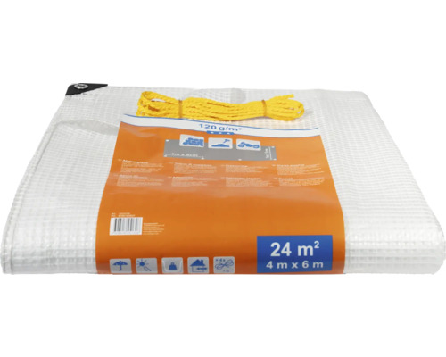 Bâche de protection 24 m² avec corde