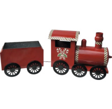 Dekorativer Weihnachtszug mit Waggon