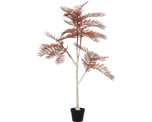 Arbre artificiel en pot avec des feuilles de fougère