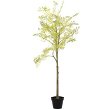 Arbre artificiel avec des feuilles dans un pot