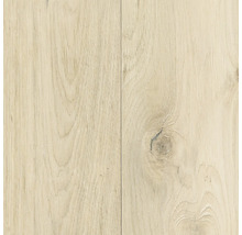 Nahaufnahme von zwei hellen Holzdielen