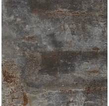 Textur einer dunkelgrauen Bodenfliese mit Rosteffekt