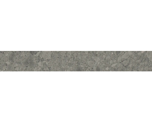 Carreau de plinthe Donau gris L x l x P 9 cm x 60 cm x 0,9 cm Carreau en grès cérame gris avec motif de pierre