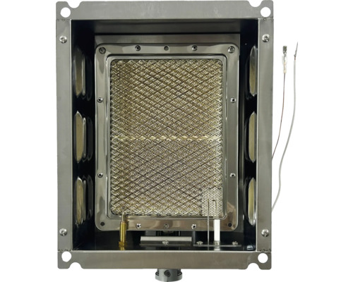 Plaque chauffante de radiateur à gaz dans un boîtier métallique