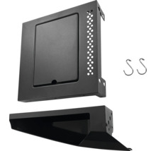 Kit d''accessoires pour barbecue comprenant une boîte de rangement avec couvercle, un support et deux crochets