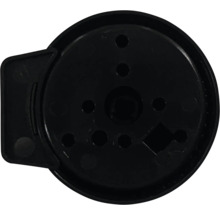 Rosace noire en plastique avec plusieurs trous