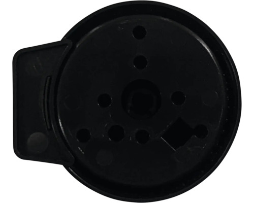 Rosace noire en plastique avec plusieurs trous