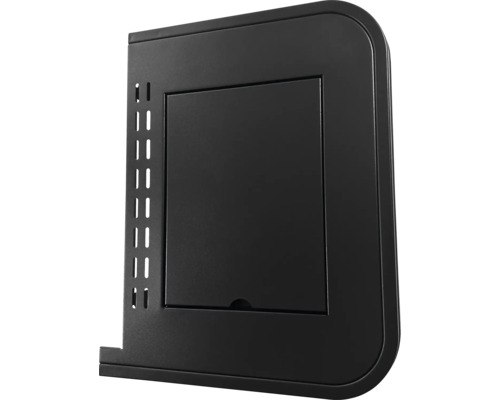 Schwarze Revisionsklappe aus Metall