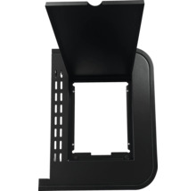 Schwarzer Kaminbausatz mit offener Klappe