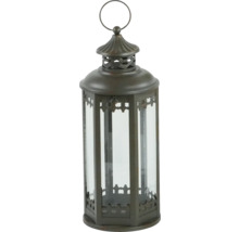 Lanterne décorative en verre et métal pour l''intérieur et l''extérieur