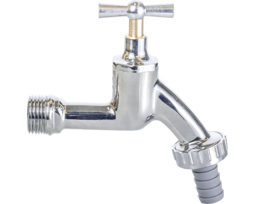 Robinet en métal avec raccord de tuyau