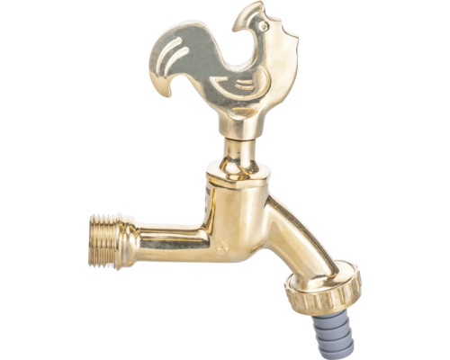 Gartenzapfstelle mit Hahn in Form eines Hahns