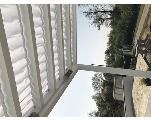 Terrassenüberdachung mit Stoffdach und Heizstrahlern