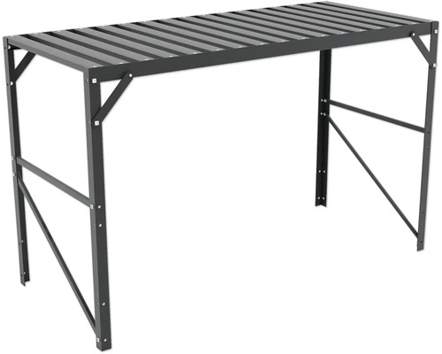 Schwerlastregal aus Stahl mit Ablageflächen