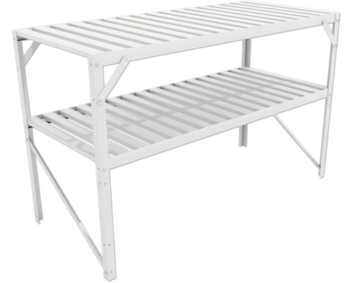 Regal mit zwei Ebenen aus Metall