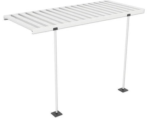 Étagère métallique avec quatre supports pour un espace de rangement supplémentaire