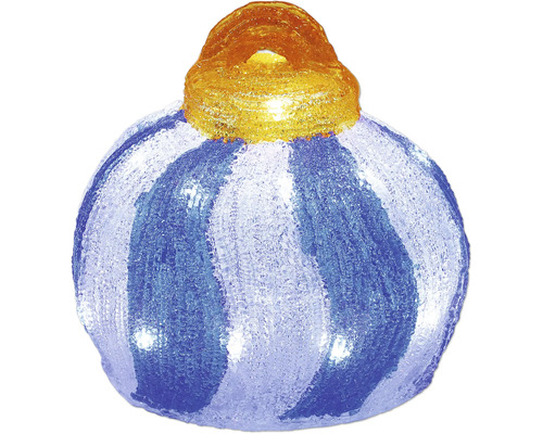 Dekorative, gestreifte Weihnachtskugel zur Dekoration