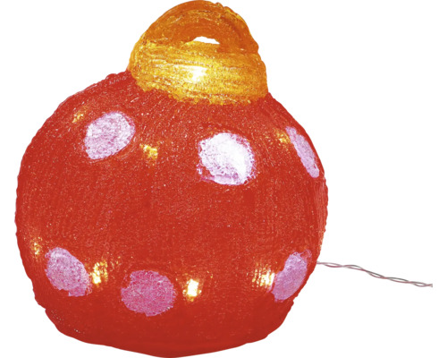 Dekorative Weihnachtskugel mit Punkten und Beleuchtung
