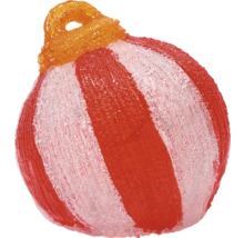 Christbaumkugel mit Streifenmuster und Aufhänger