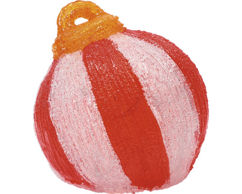 Christbaumkugel mit Streifenmuster und Aufhänger