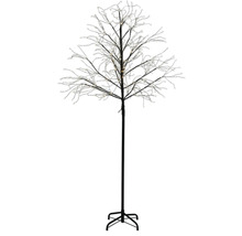 Arbre LED décoratif avec branches noires et lumières blanc chaud pour l'intérieur