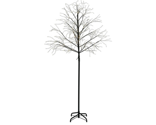 Arbre LED décoratif avec branches noires et lumières blanc chaud pour l'intérieur
