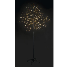 Arbre décoratif avec de nombreuses lumières LED sur un pied métallique