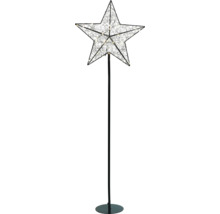Dekorativer Stern mit Beleuchtung auf einem Ständer