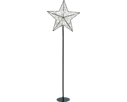 LED Stern H 130 cm Dekorativer Stern mit Beleuchtung auf einem Ständer