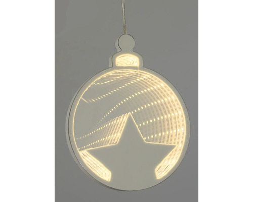 Dekorative LED Weihnachtskugel mit Stern-Motiv