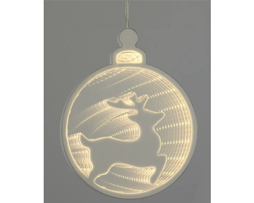 Dekorative Hängelampe in Kugelform mit Rentier-Motiv und Lichteffekt für Weihnachten
