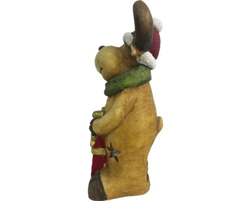 Figurine décorative de renne avec écharpe et bonnet