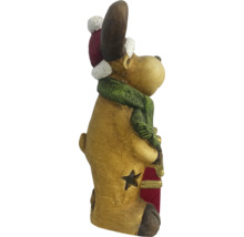 Figurine décorative renne avec bonnet et écharpe