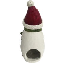 Figurine décorative bonhomme de neige avec bougeoir chauffe-plat