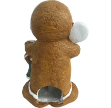 Figurine bonhomme en pain d''épices avec bougeoir
