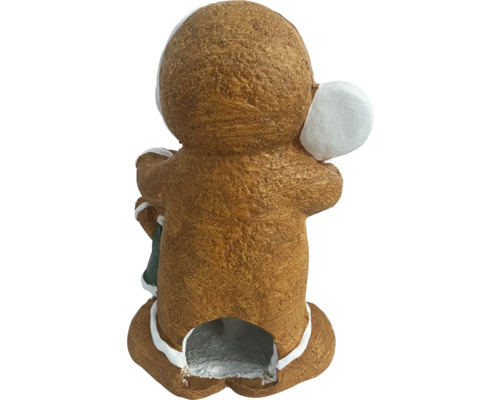 Figurine bonhomme en pain d''épices avec bougeoir