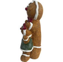 Figurine bonhomme en pain d''épices avec ours en peluche pour décoration de Noël