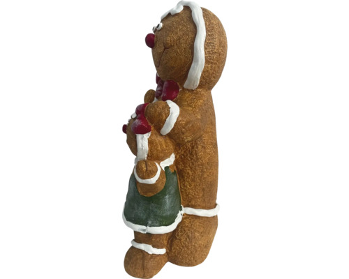 Figurine bonhomme en pain d''épices avec ours en peluche pour décoration de Noël