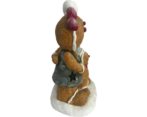 Figurine décorative en pain d''épices avec cœur et étoile pour la période de Noël