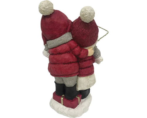 Dekorative Winterkinderfigur mit Mützen und Jacken