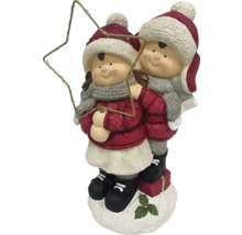 Dekorative Winterfiguren mit LED Stern