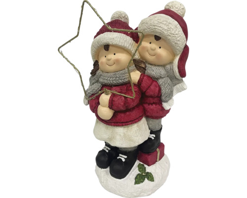 Dekorative Winterfiguren mit LED Stern
