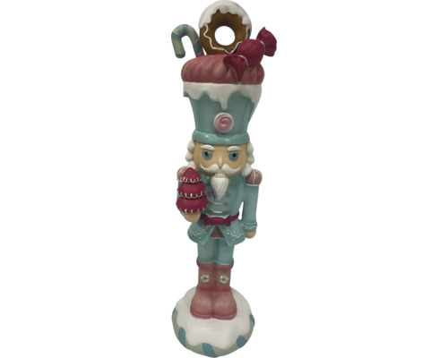 Figurine décorative de casse-noisette avec décorations de bonbons pour une ambiance festive de Noël