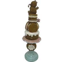 Figurine décorative de présentoir à gâteaux sur le thème du pain d''épices pour la décoration de Noël